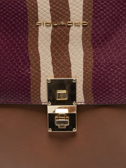 CAMPIONARIO - DAFNE malet&iacute;n de cuero marr&oacute;n/burdeos/beige - Maletines de Trabajo