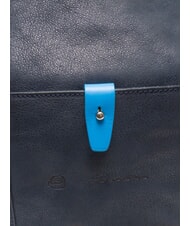 PIQUADRO CAMPIONARIO - SARTORIA 2 Bolsa de lona grande de cuero con correa para el hombro azul/pitti - Bolsas de viaje - 3