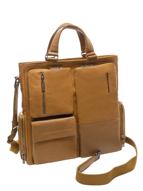 CAMPIONARIO - RONNIE Porta PC de cuero Bora amarillo - Bolsos Mujer