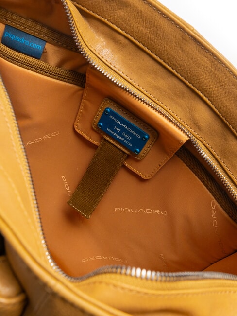 CAMPIONARIO - RONNIE Porta PC de cuero Bora amarillo - Bolsos Mujer