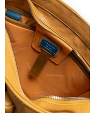 PIQUADRO CAMPIONARIO - RONNIE Porta PC de cuero Bora amarillo - Bolsos Mujer - 5