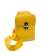 PIQUADRO CAMPIONARIO -  DAFNE  Un solo hombro de cuero amarillo - Bolsos Mujer - 4