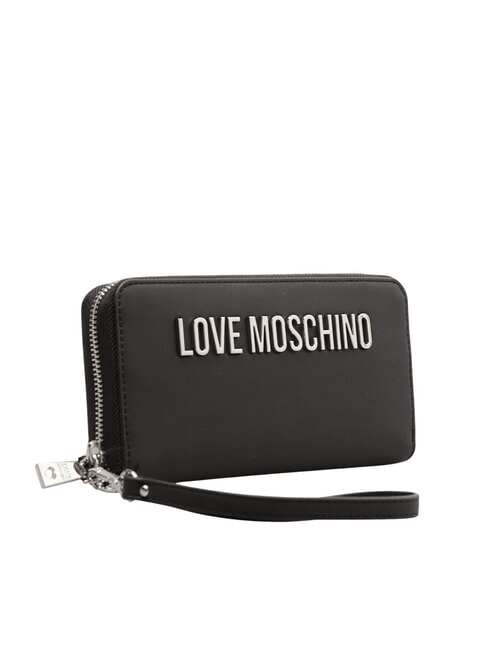 LAMINATED BOLD LOVE Cartera grande con correa de muñeca po00bx - Carteras Mujer