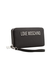 LOVE MOSCHINO LAMINATED BOLD LOVE Cartera grande con correa de muñeca po00bx - Carteras Mujer - 3