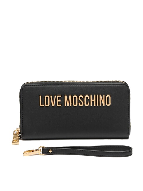 LAMINATED BOLD LOVE Cartera grande con correa de muñeca negro - Carteras Mujer