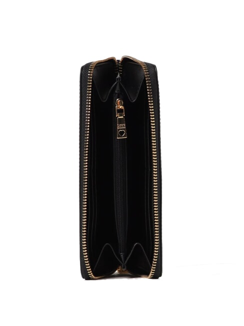 LOVE EMBOSSED Cartera grande con cremallera negro - Carteras Mujer