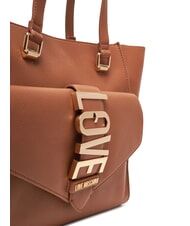 LOVE MOSCHINO LOVEBUG Bolso bandolera de compras con bolsillo camello - Bolsos Mujer - 4