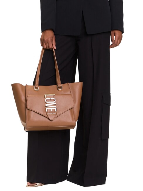 LOVEBUG Bolso bandolera de compras con bolsillo camello - Bolsos Mujer