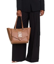 LOVE MOSCHINO LOVEBUG Bolso bandolera de compras con bolsillo camello - Bolsos Mujer - 6