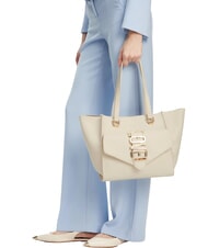 LOVE MOSCHINO LOVEBUG Bolso bandolera de compras con bolsillo Marfil - Bolsos Mujer - 6