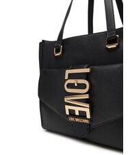 LOVE MOSCHINO LOVEBUG Bolso bandolera de compras con bolsillo negro - Bolsos Mujer - 3