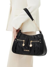 LOVE MOSCHINO BAGGY Bolso bandolera con bolsillos negro - Bolsos Mujer - 5