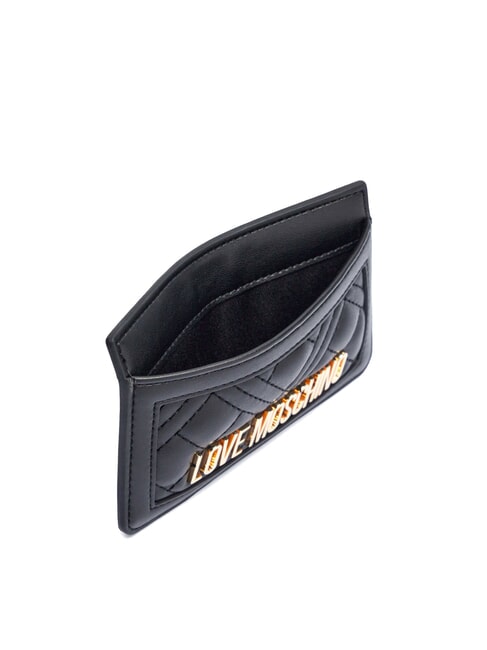 QUILTED tarjetero plano acolchado negro - Carteras Mujer