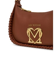 LOVE MOSCHINO BRAIDED Bolso de hombro camello - Bolsos Mujer - 4
