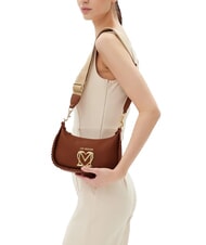 LOVE MOSCHINO BRAIDED Bolso de hombro camello - Bolsos Mujer - 6