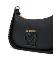 LOVE MOSCHINO BRAIDED Bolso de hombro negro - Bolsos Mujer - 3