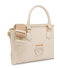 LOVE MOSCHINO BRAIDED Bolso con correa para el hombro Marfil - Bolsos Mujer - 3