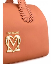 LOVE MOSCHINO BRAIDED Bolso bandolera con correa para el hombro camello - Bolsos Mujer - 3