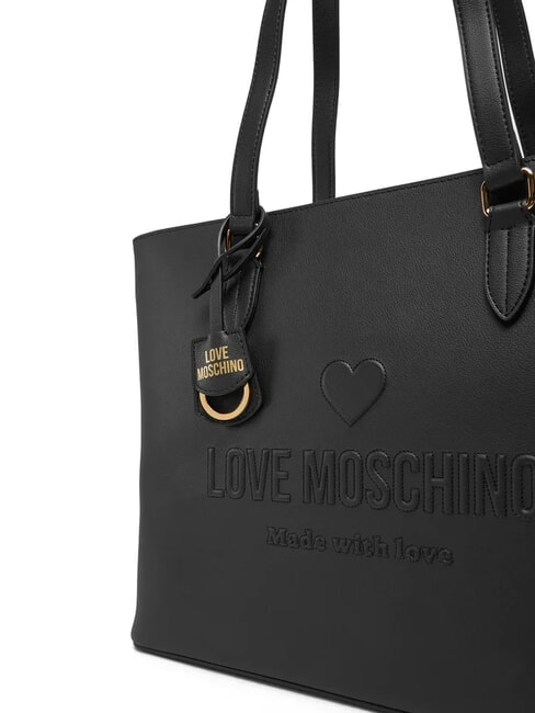 LOVE EMBOSSED Bolso bandolera de compras negro - Bolsos Mujer