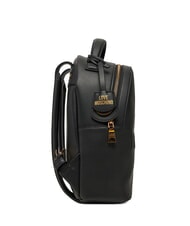 LOVE MOSCHINO LOVE EMBOSSED Mochila con logo cosido negro - Bolsos Mujer - 3