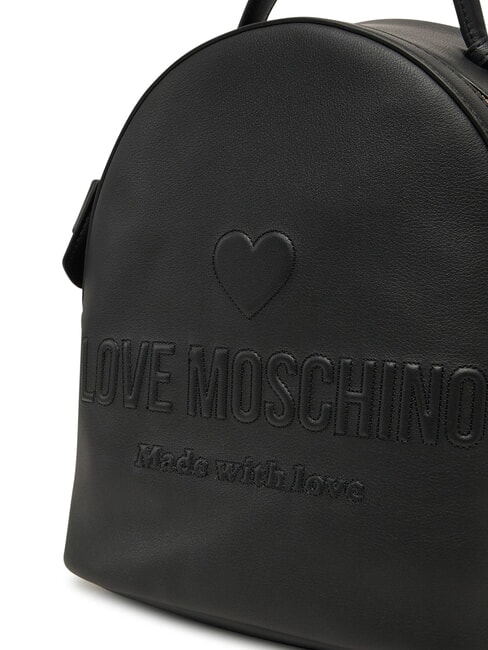 LOVE EMBOSSED Mochila con logo cosido negro - Bolsos Mujer