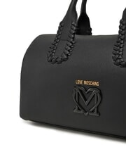 LOVE MOSCHINO BRAIDED Bolso bandolera con correa para el hombro negro - Bolsos Mujer - 3