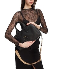 LOVE MOSCHINO BRAIDED Bolso bandolera con correa para el hombro negro - Bolsos Mujer - 5