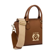 LOVE MOSCHINO BRAIDED Bolso con correa para el hombro camello - Bolsos Mujer - 3