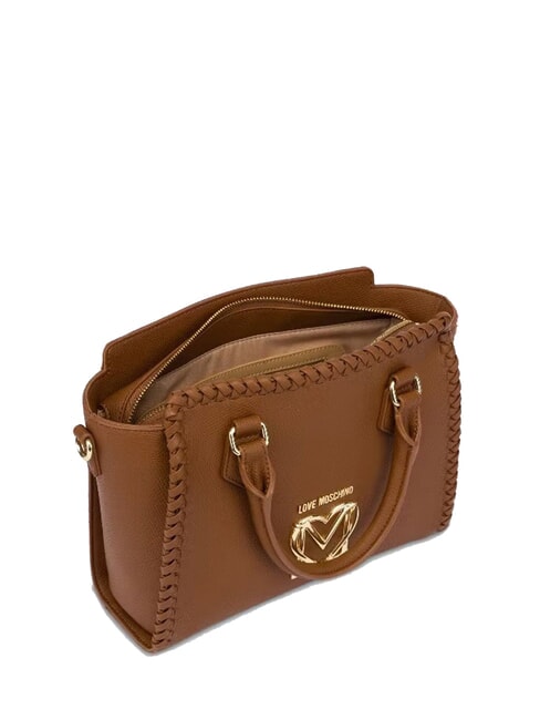 BRAIDED Bolso con correa para el hombro camello - Bolsos Mujer