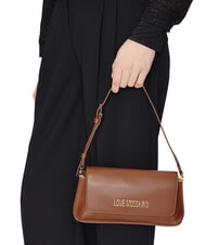 LOVE MOSCHINO LOGO LETTERING Bolso de hombro camello - Bolsos Mujer - 5