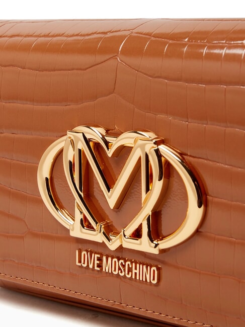 CROCO Bolso de hombro camello2 - Bolsos Mujer