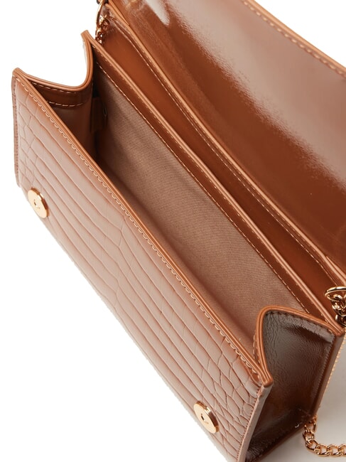 CROCO Bolso de hombro camello2 - Bolsos Mujer