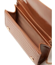 LOVE MOSCHINO CROCO Bolso de hombro camello2 - Bolsos Mujer - 4