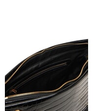 LOVE MOSCHINO SHINY CROCO Bolso bandolera de compras azafrán negro - Bolsos Mujer - 5