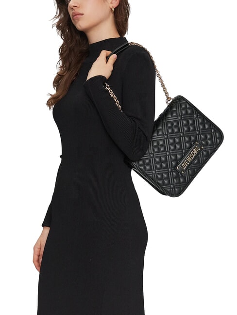 QUILTED Bolso de hombro, bolso cruzado negro - Bolsos Mujer