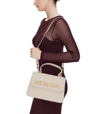 LOVE MOSCHINO BOLD LOVE Bolso con correa para el hombro Marfil - Bolsos Mujer - 5
