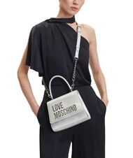 LOVE MOSCHINO BOLD LOVE Maletín con correa para el hombro plata - Bolsos Mujer - 5