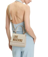 LOVE MOSCHINO BOLD LOVE Mini bolso con bandolera Marfil - Bolsos Mujer - 5