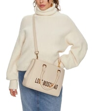 LOVE MOSCHINO BOLD LOVE Bolso de mano con bandolera Marfil - Bolsos Mujer - 5