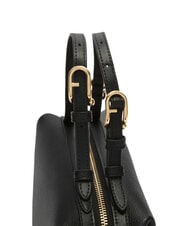 FURLA DOUBLE Bolso bandolera de piel con correa para el hombro negro - Bolsos Mujer - 3