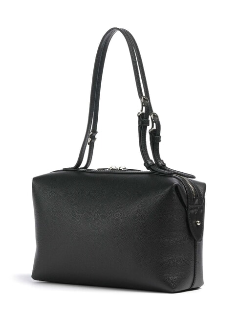 DOUBLE Bolso bandolera de piel negro - Bolsos Mujer