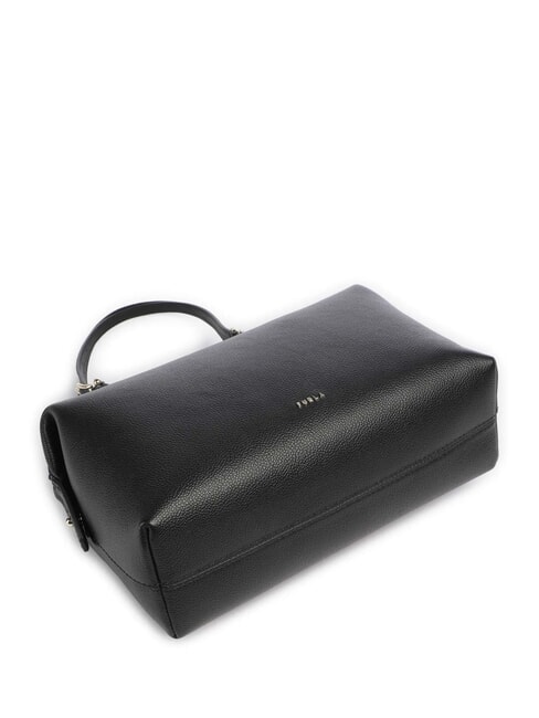 DOUBLE Bolso bandolera de piel negro - Bolsos Mujer