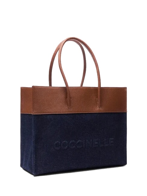 MYRTHA DENIM Bolso de hombro guarida azul/coñac - Bolsos Mujer