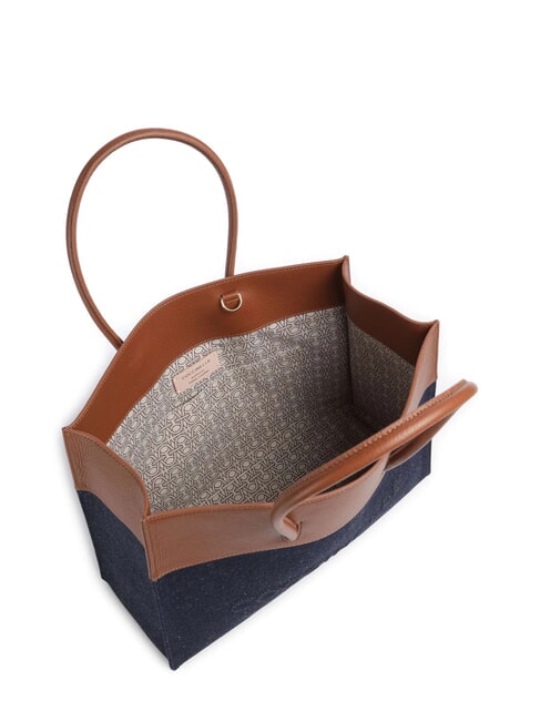 MYRTHA DENIM Bolso de hombro guarida azul/coñac - Bolsos Mujer