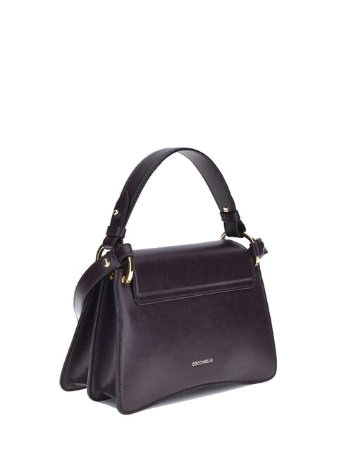 C-ME CALF COCKER Bolso peque&ntilde;o de piel con bandolera ciruelas - Bolsos Mujer