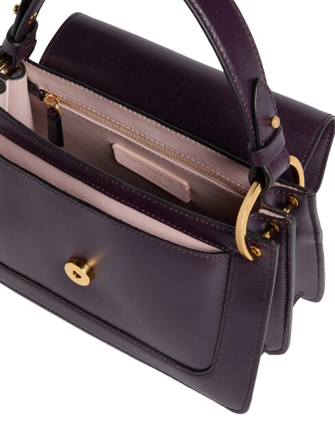 C-ME CALF COCKER Bolso peque&ntilde;o de piel con bandolera ciruelas - Bolsos Mujer