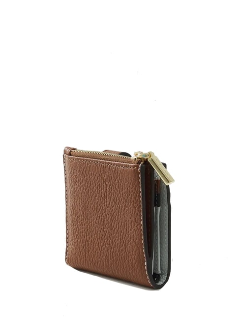 METALLIC TRICOLOR Mini cartera en piel martillada nieve/co&ntilde;ac/noir - Carteras Mujer