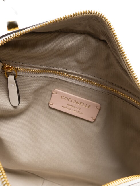 MALETA CALF Bolso de piel con bandolera blanco - Bolsos Mujer