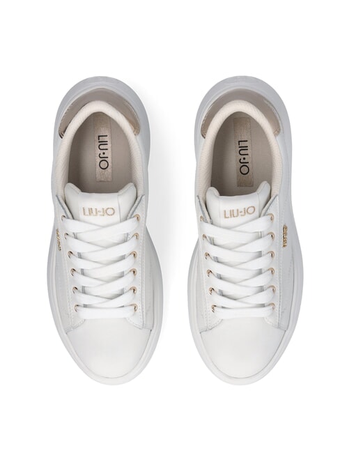 CASPER 01 Zapatillas con inserto laminado blanco / dorado claro - Zapatos Mujer
