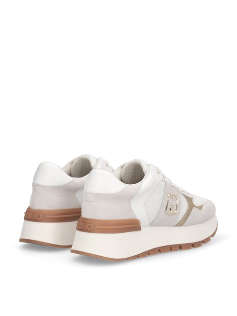 AMAZING 43 Zapatillas con inserciones de tejido de malla blanco - Zapatos Mujer